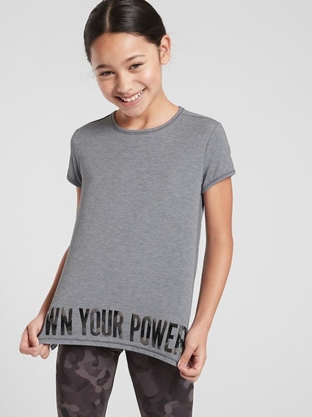 Athleta Girl Limitless Power Tee, Size 7